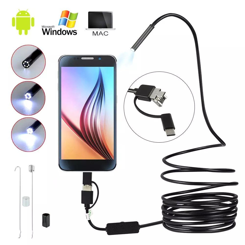 3 In 1 Type C/Micro USB/PC Endoscope Camera 3.5M