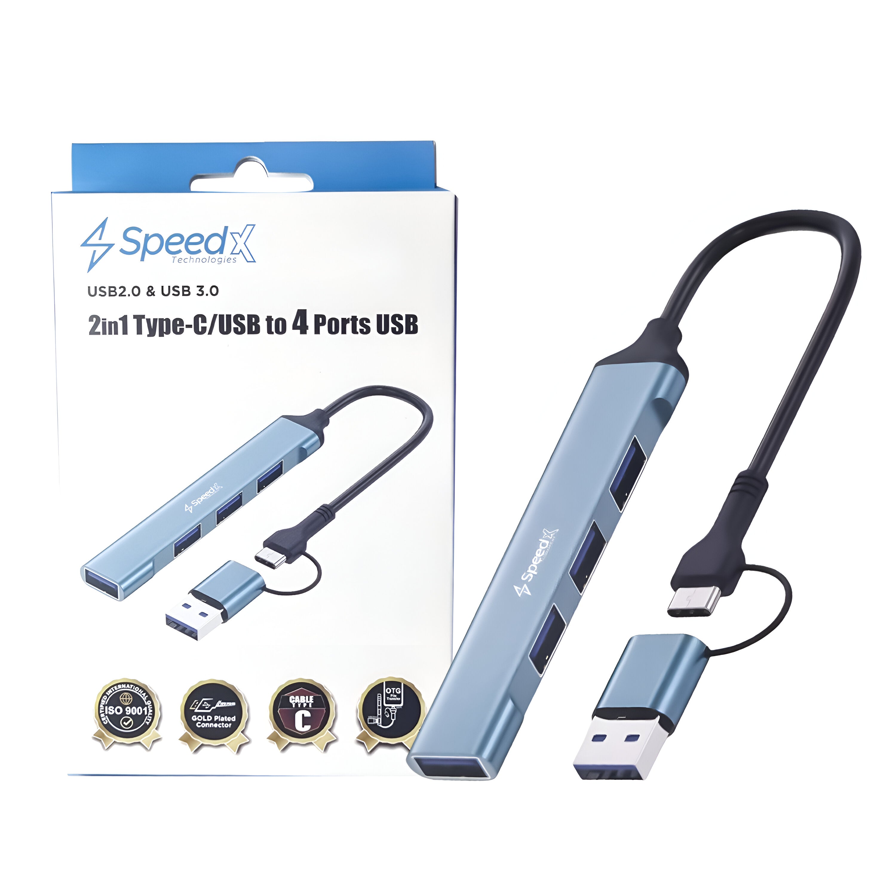 4 Port Usb 3.0 Ultra Slim Portable Hub Aluminum Alloy